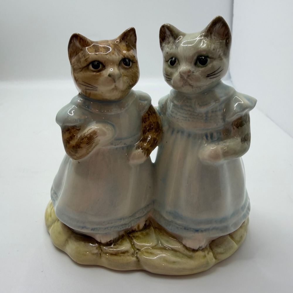 Royal Albert Beatrix‎ Potter Mittens and Moppet Figurine England 1989 Porcelain